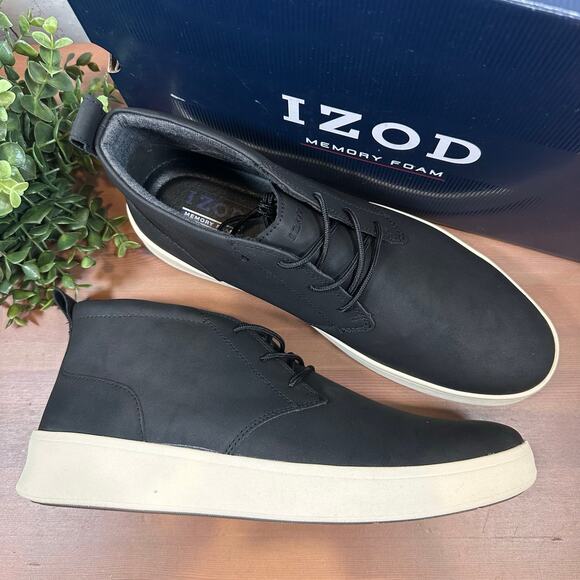 IZOD Men's Palmer Chukka Boots Black Size 11 - Picture 1 of 6
